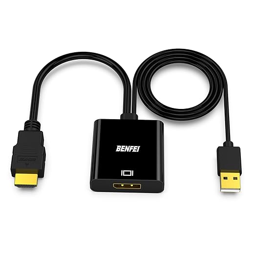 BENFEI HDMI to DisplayPort Adapter ΓÇô Uni-Directional 4K@60Hz, 2K@144Hz, 1080P@165Hz, Laptop & Console Compatible