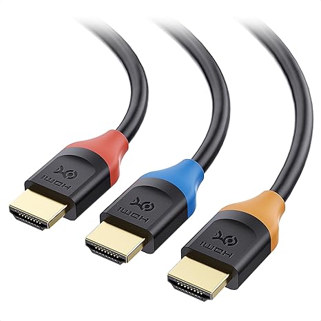 Cable Matters High-Speed HDMI Cable 3-Pack ├óΓé¼ΓÇ£ 15 ft, 4K HDR Support, 3 color combo pack of High Speed HDMI cables connects a computer - Accessories (6 x 4 x 2)