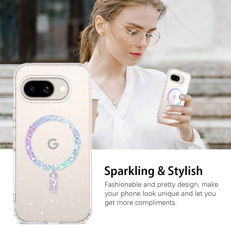 DUEDUE Magnetic Case for Google Pixel 9A Case [Compatible with MagSafe] Translucent Matte Phone Case Slim Military Grade Protection Shockproof Protective Cases Cover for Pixel 9A 6